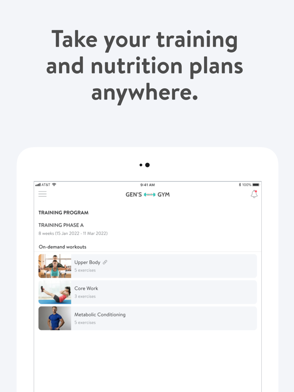 Gens Gym iPad screenshot 2 - Health & Fitness app