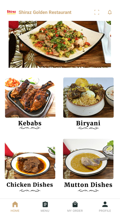 Shiraz - Golden Restaurant Screenshot