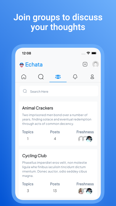 Echata - Social Network Screenshot