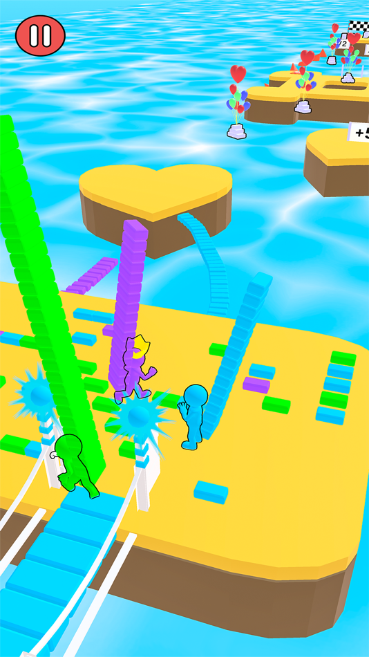 #2. Bridge Stack Run - Race Game (iOS) 来自: Muhammad Anjum Rasheed