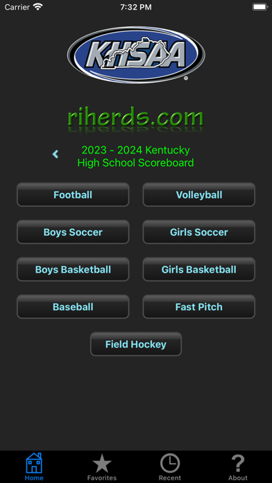 KHSAA/Riherds Scoreboard Screenshot