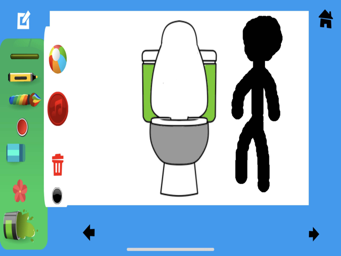 Coloring Happy toilet