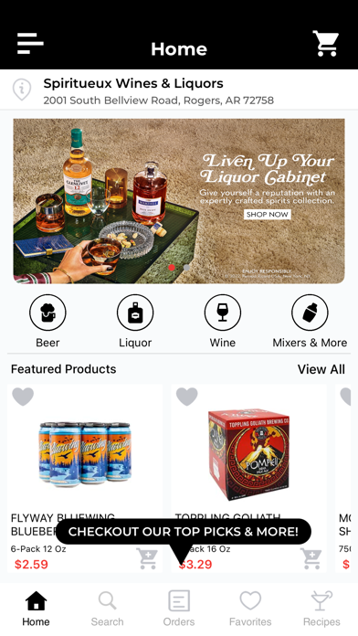 Spiritueux Wine & Liquors Screenshot