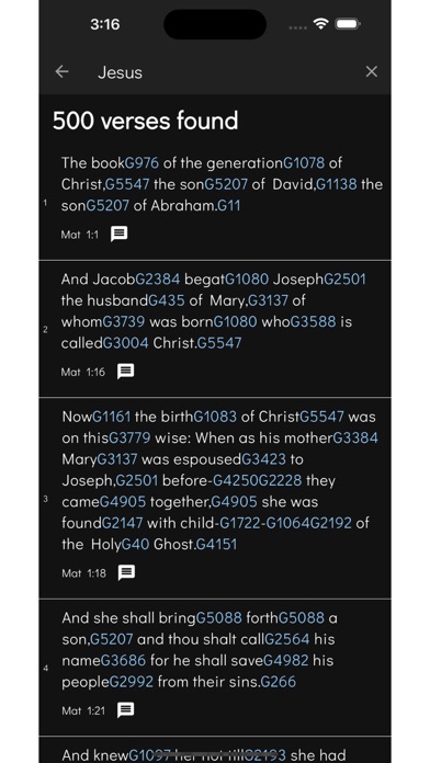 Strongs Bible Concordance Screenshot