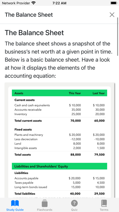 Accounting Flashcard & Terms Screenshot