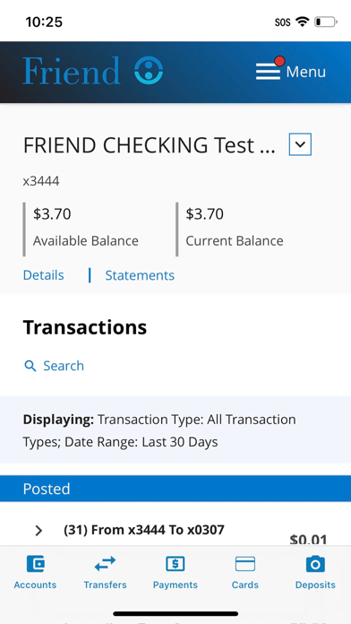 Friend Bank Screenshot