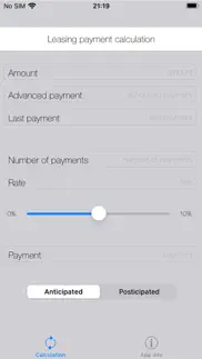 leasing calculator light iphone screenshot 1