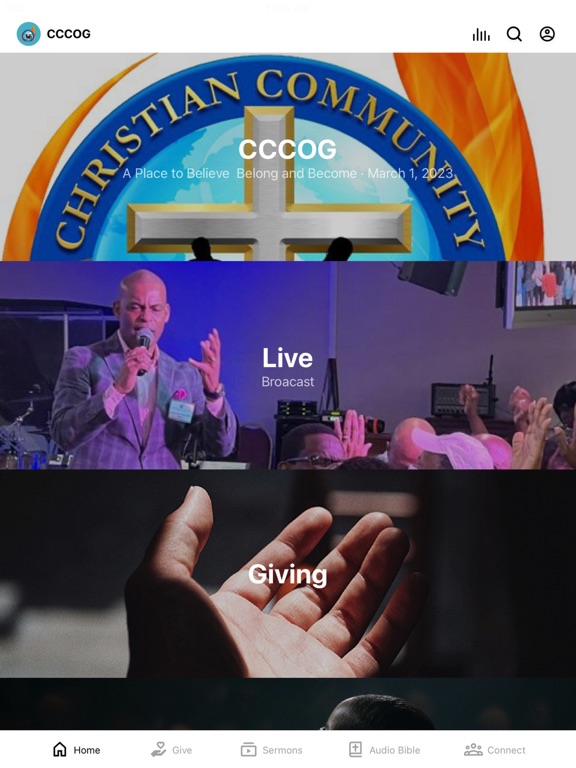 Christian Community COG iPad screenshot 1 - Lifestyle app
