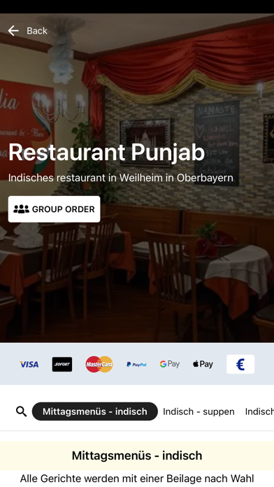 Restaurant Punjab Weilheim Screenshot