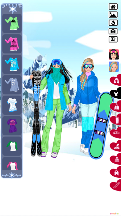 Winter time warm dress up game Screenshot