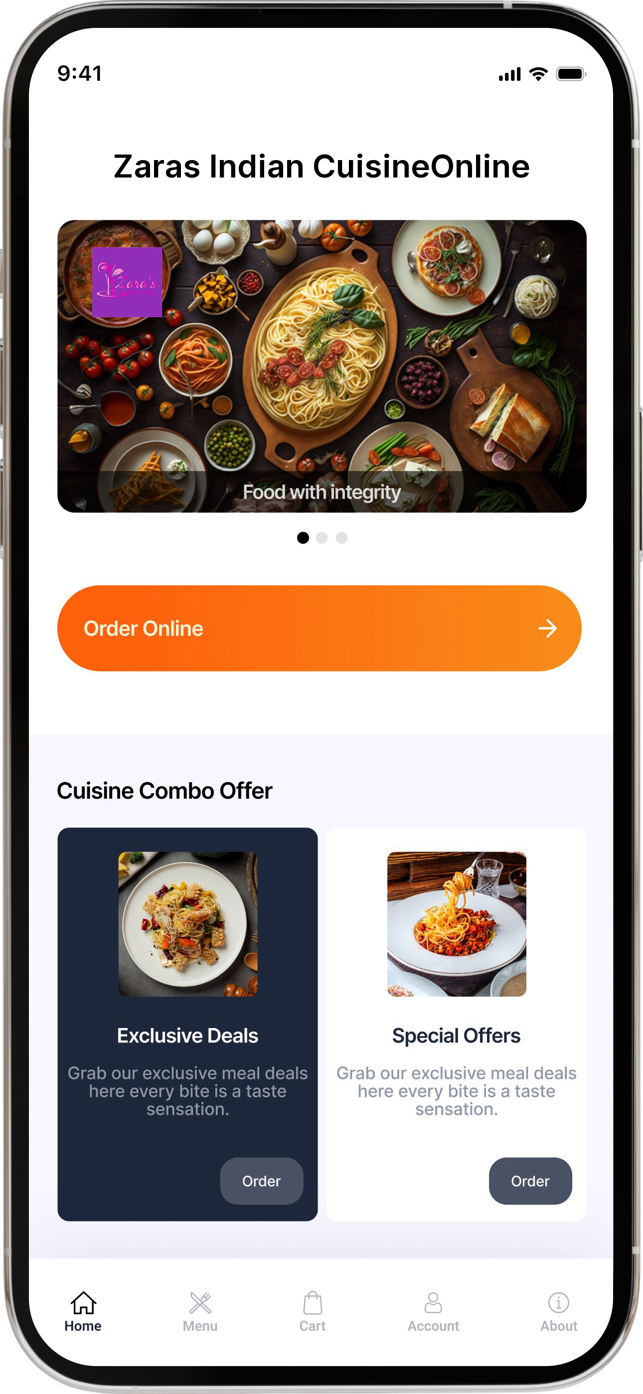 Zara's Indian Cuisine-Online