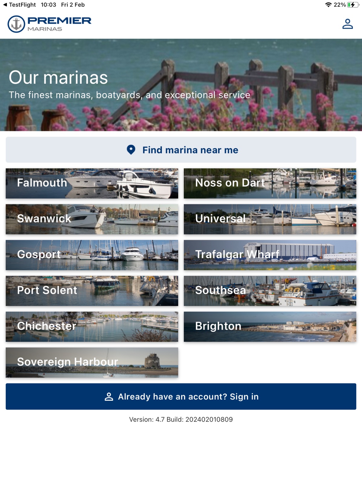 Premier Marinas ipad screenshot 3