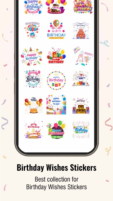 Screenshot #2 pour Birthday Wishes - Fun Stickers