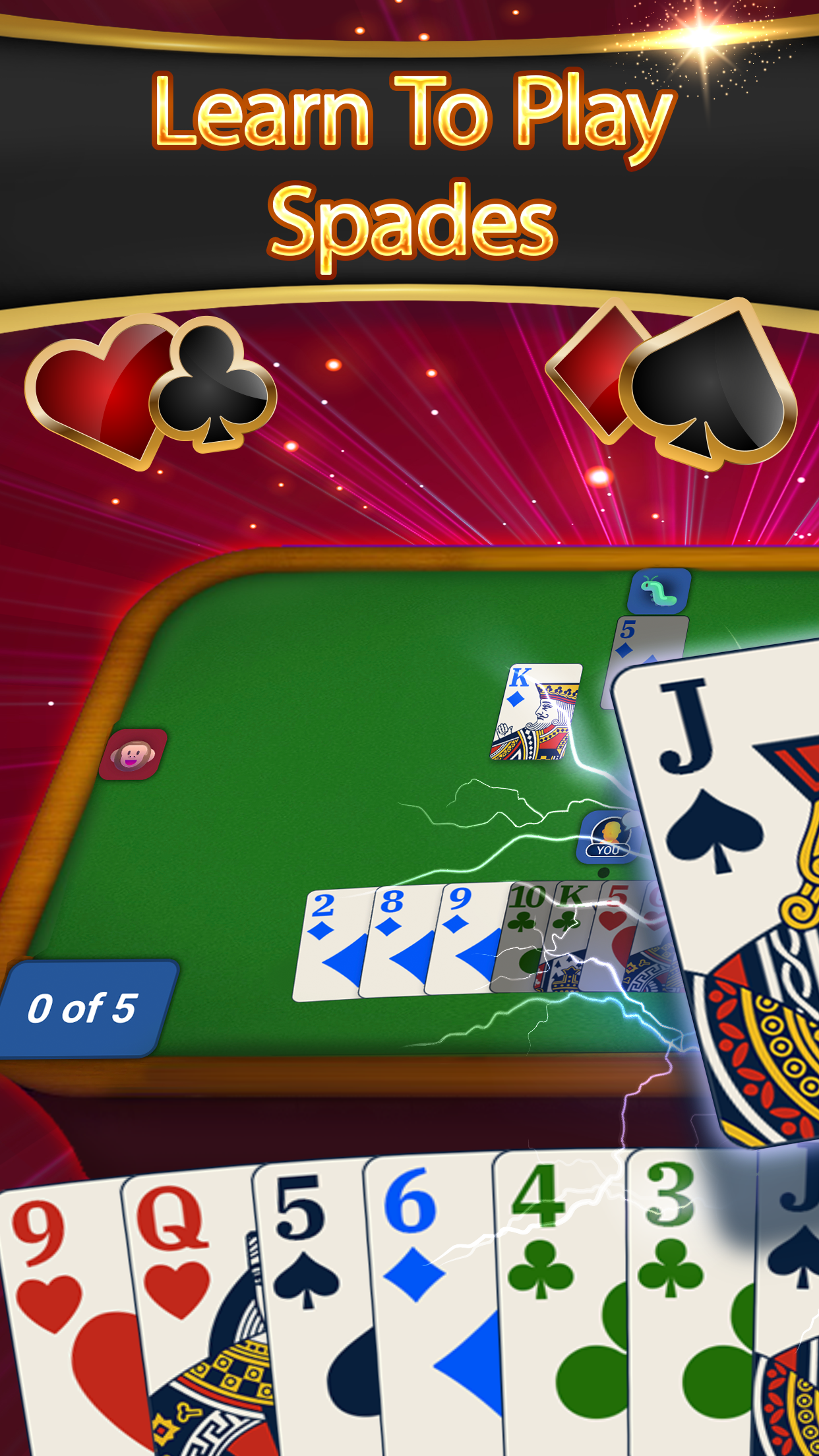 Spades Classic Card Game screenshot 1