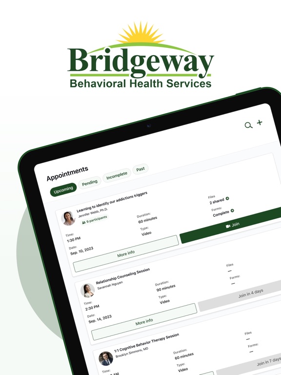 Screenshot #4 pour BridgewayBHS Outpatient Portal
