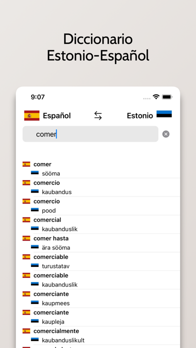 Diccionario Estonio-Español Screenshot