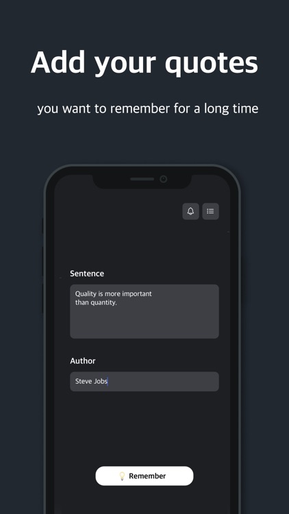 Remember : Quote reminder
