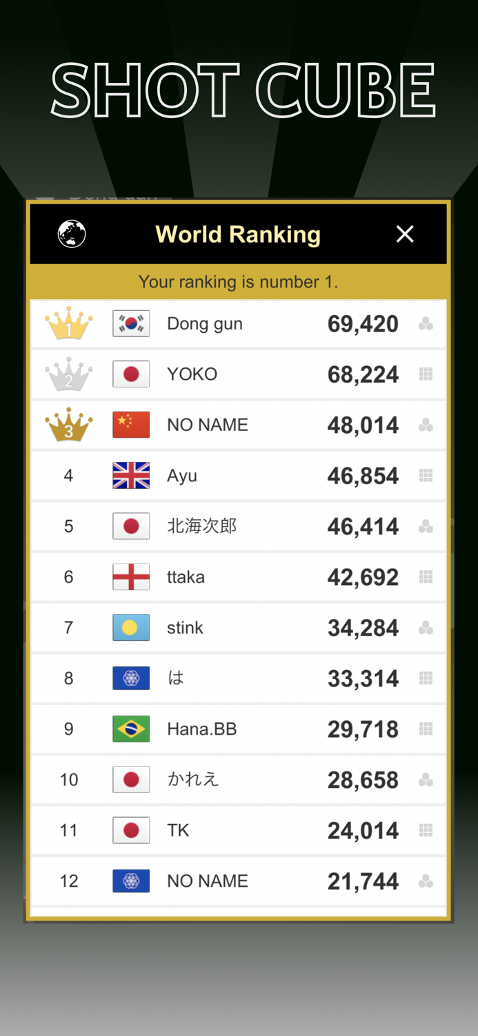 SHOT CUBE 3D Block chain Game