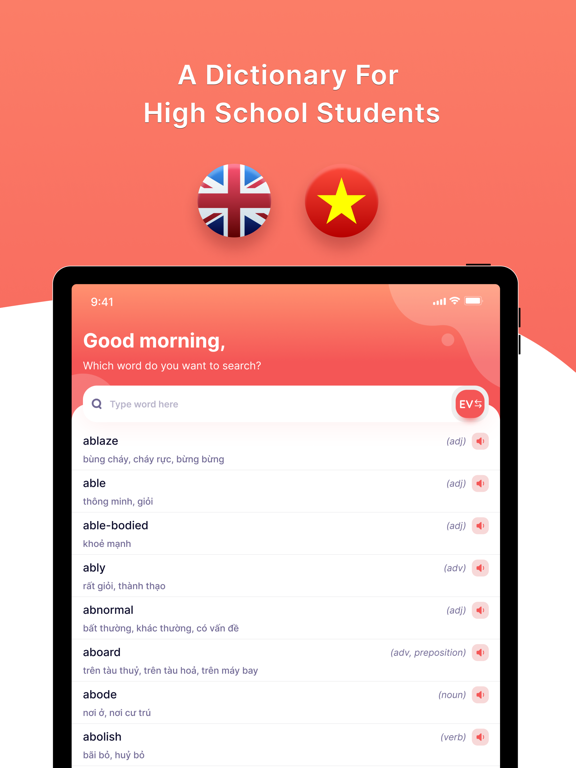 Screenshot #4 pour E-V School Subjects Dictionary
