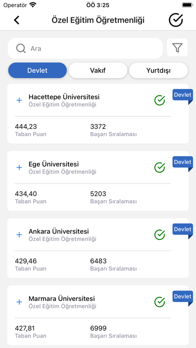 Tercih Asistanı Screenshot