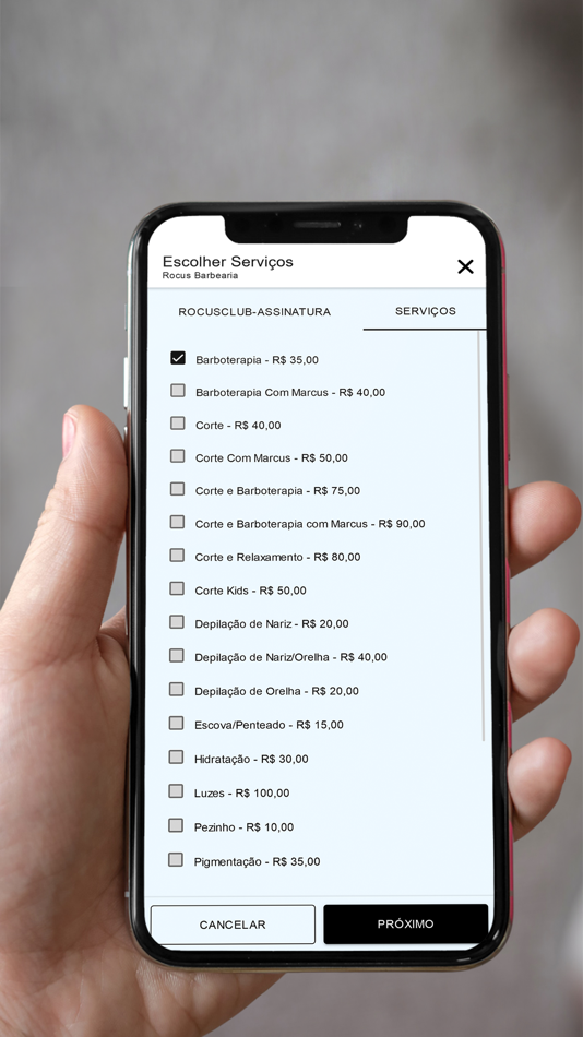 #3. Rocus Barbearia (iOS) By: Mmtools Consultoria e Projetos De Informatica Ltda - ME
