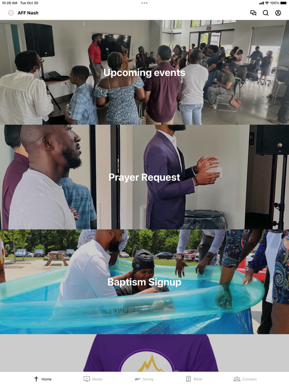 Abundant Faith Fellowship iPad screenshot 1 - Education app