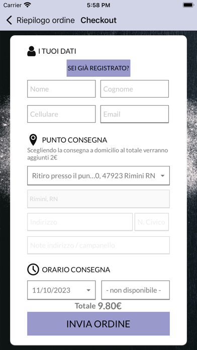 Pasta e Delivery Screenshot