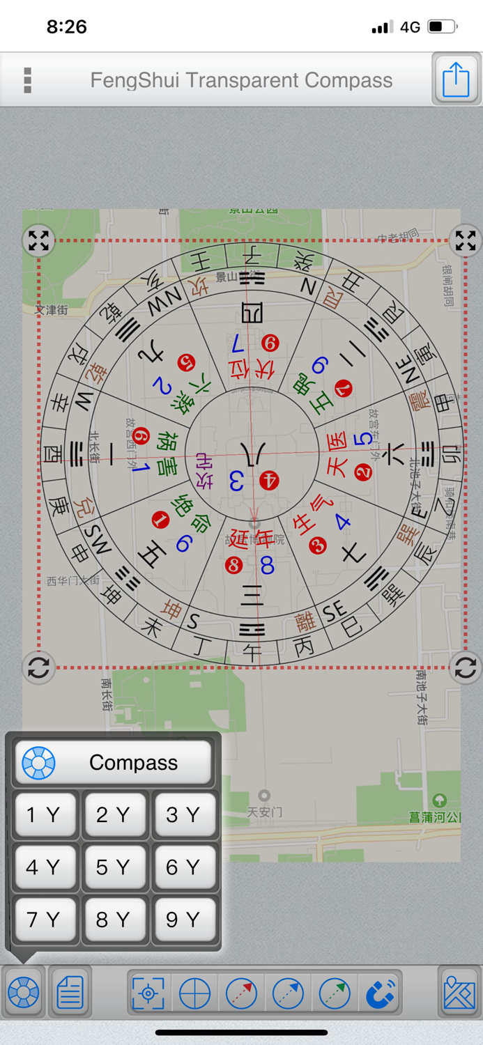 FengShui Transparent Compass