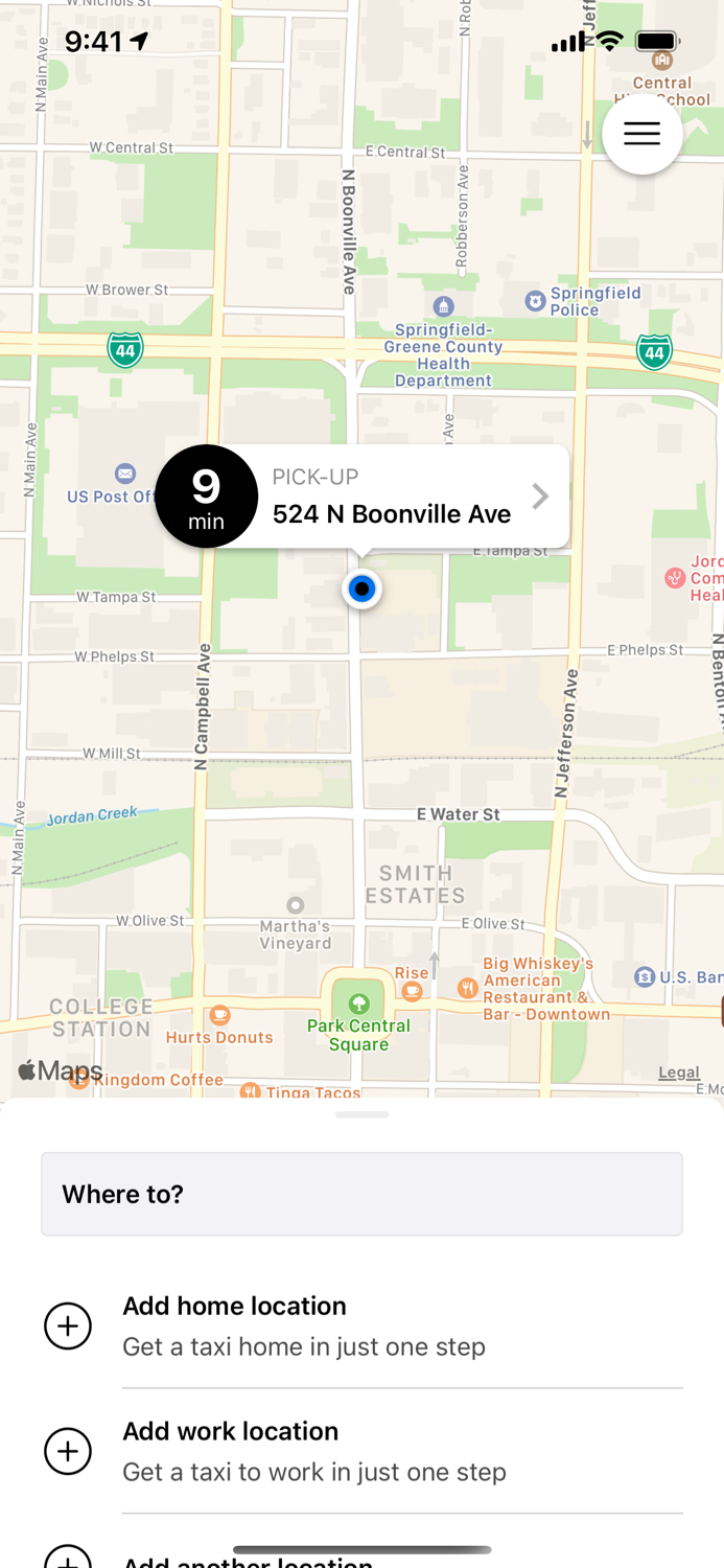 Springfield Yellow Cab Taxi