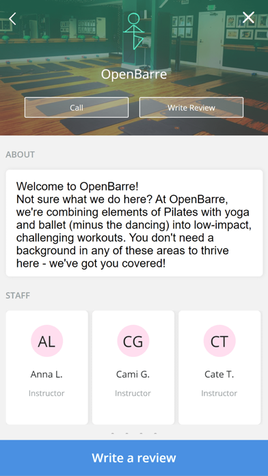 OpenBarre, LLC Screenshot
