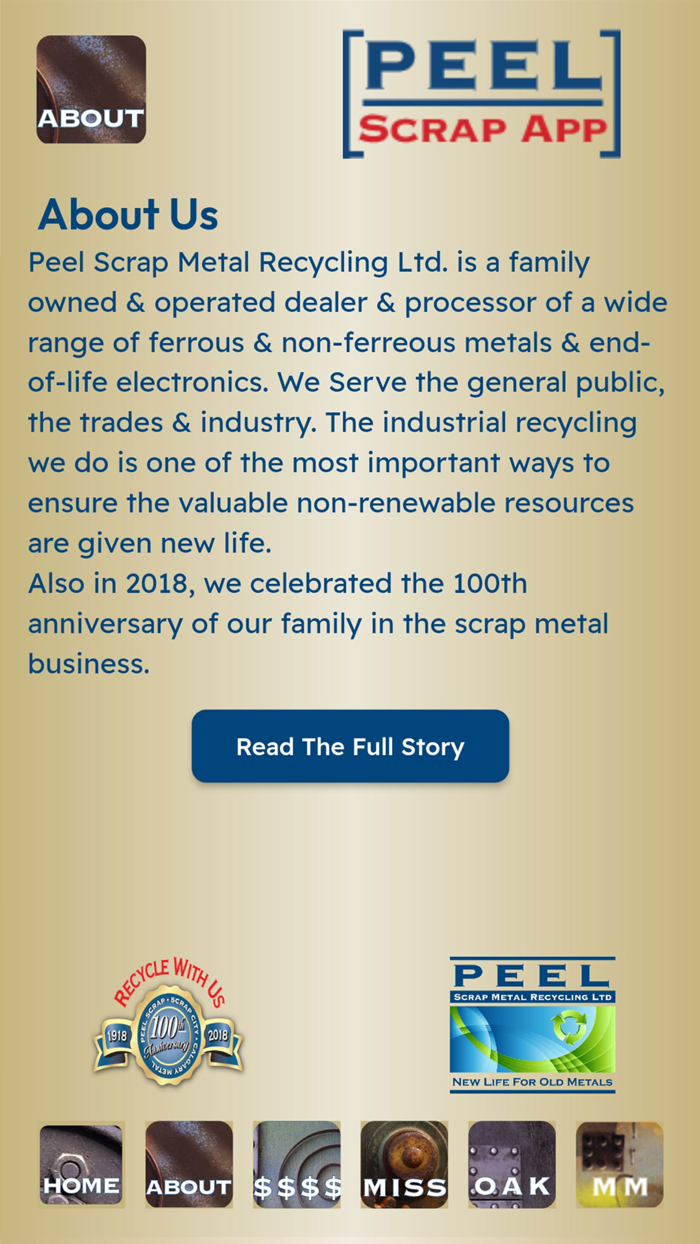 Peel Scrap Metal Recycling App