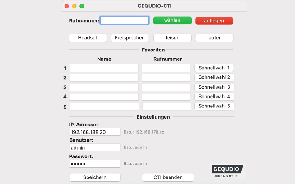 GEQUDIO-CTI (macOS) Podle: Benjamin Ziebarth GEQUDIO-CTI (macOS) Podle: Benjamin Ziebarth