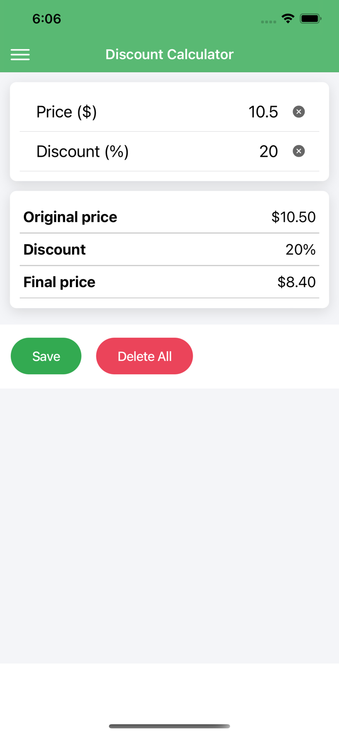 Simple Discount Calculator