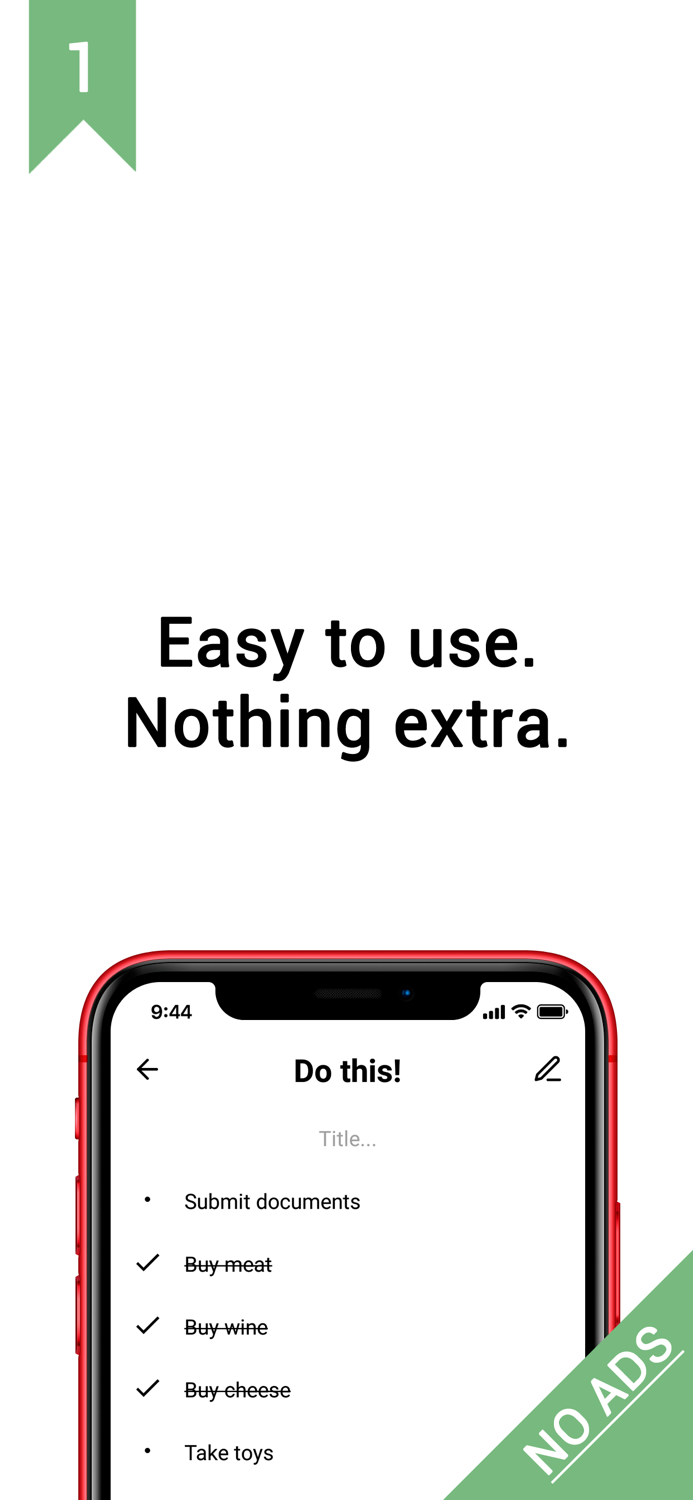 Simple grocery and to-do lists