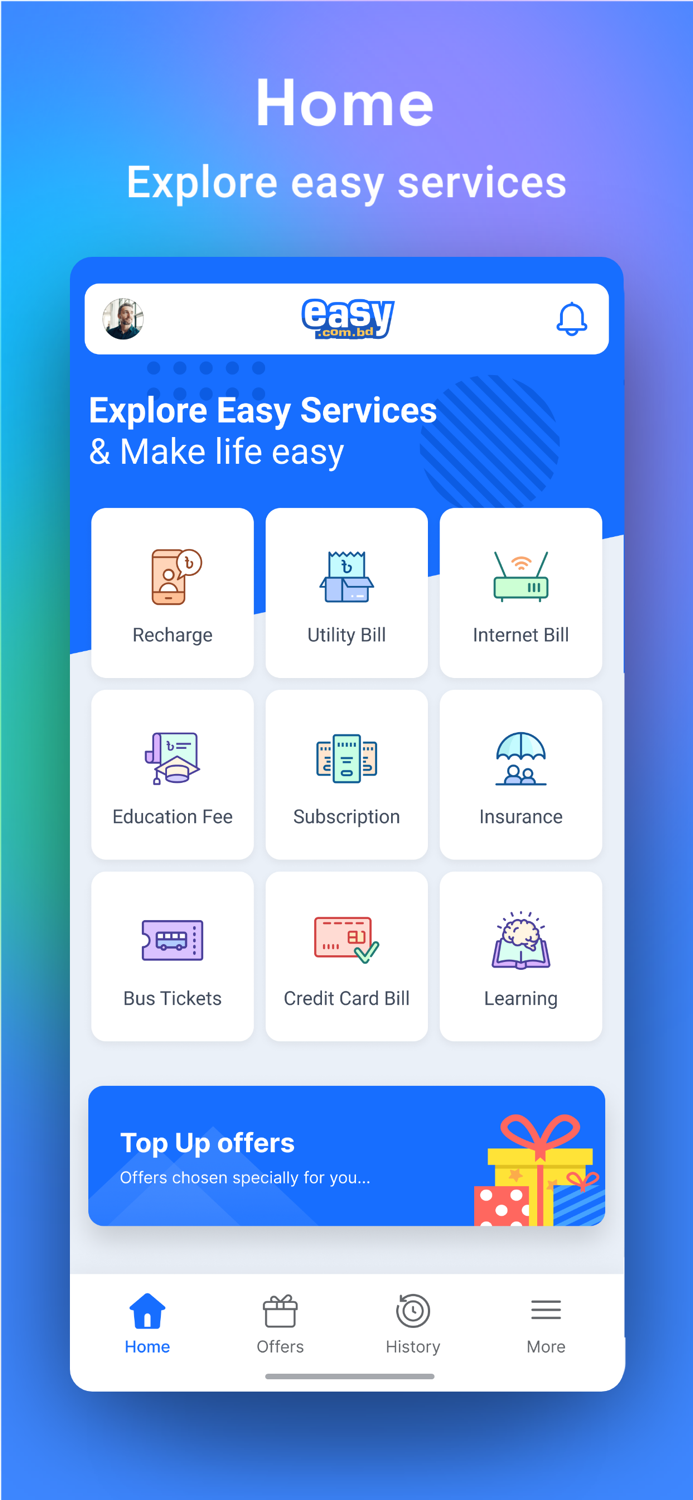 Easy.com.bd - Bill Topup Fee