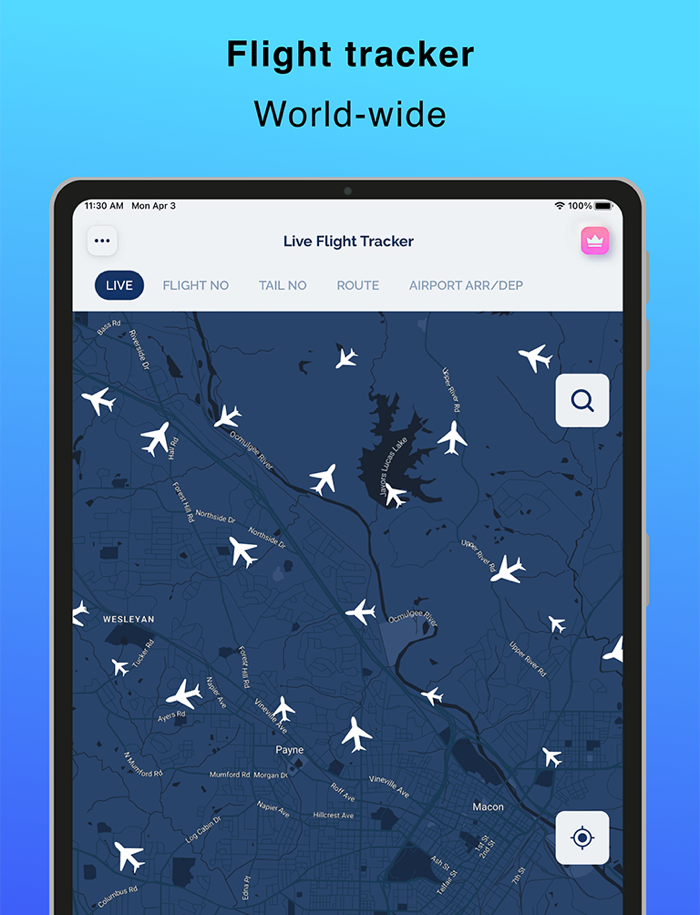 Live Flights Tracker