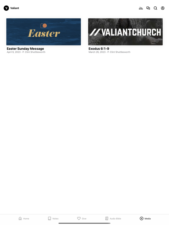Valiant Church App