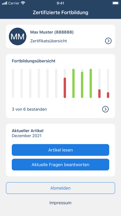 Zertifizierte Fortbildung RD Screenshot