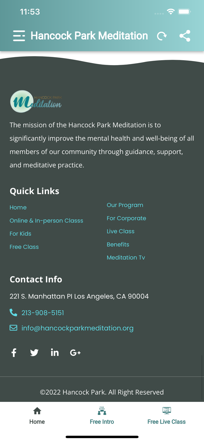 HP Meditation Live Zoom Class