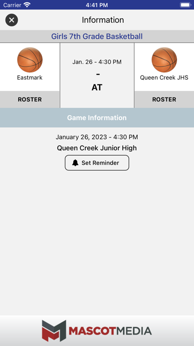 Queen Creek Athletics Screenshot