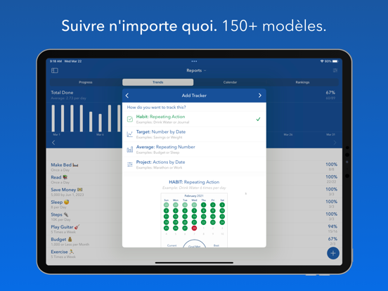 Screenshot #6 pour Strides: Suivi des objectifs