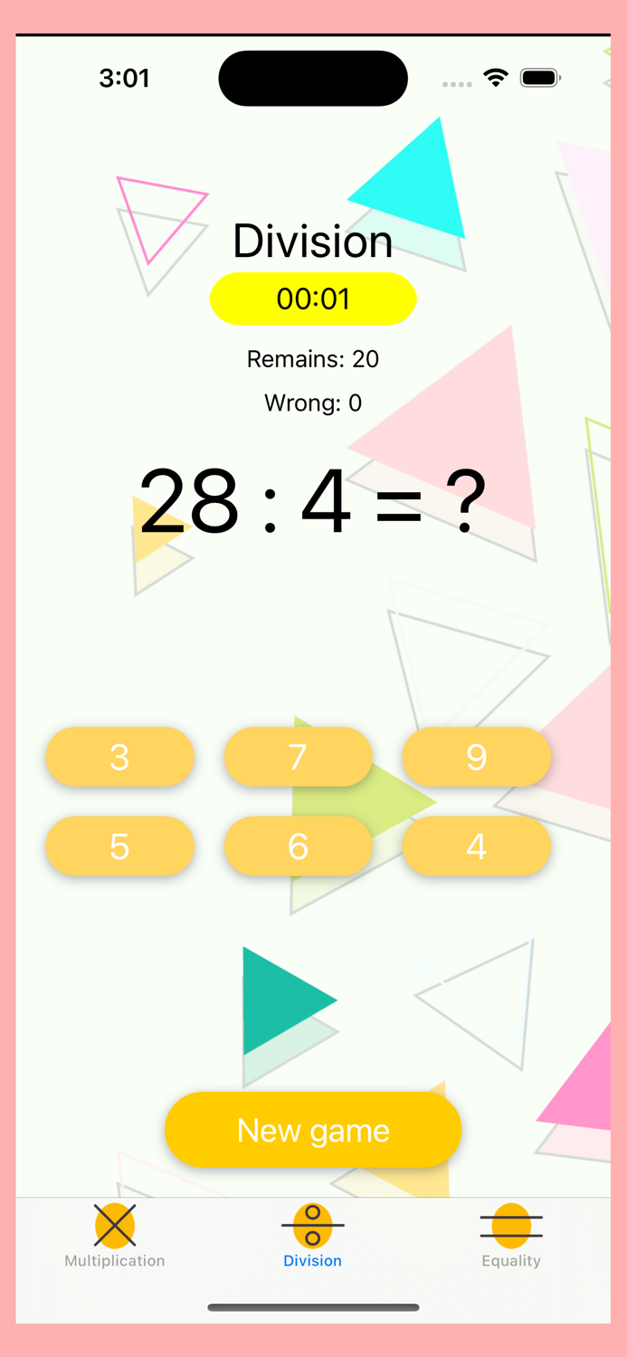 Multiplication table training