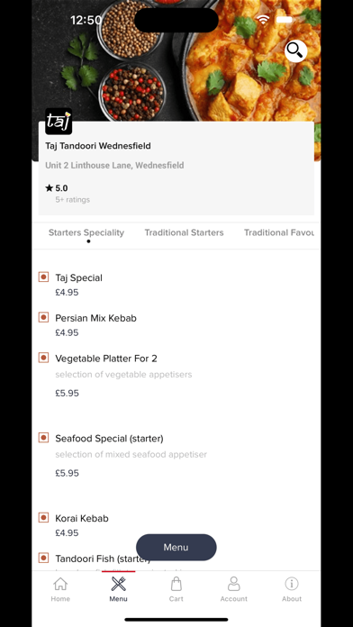 Taj Tandoori Wednesfield Screenshot