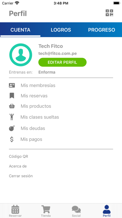 Enforma Fitness Center Screenshot