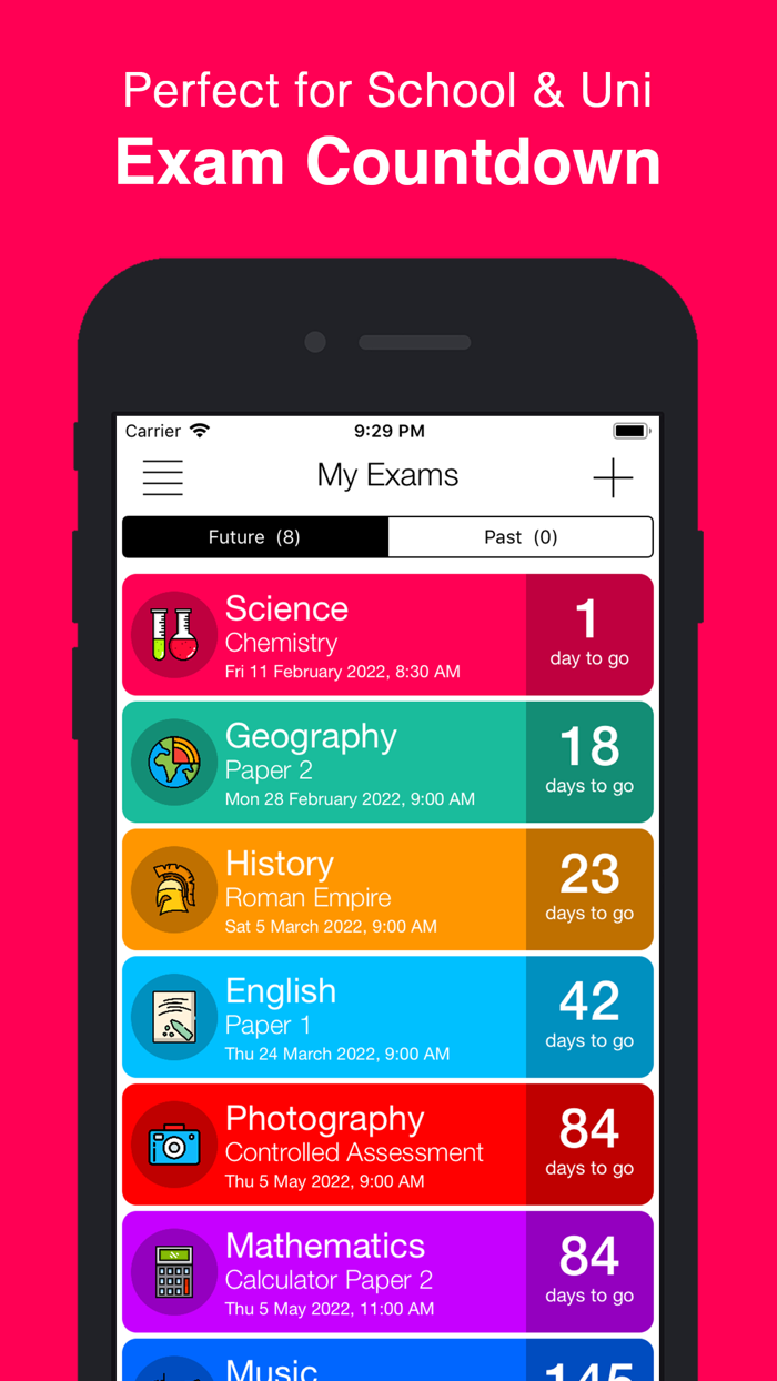 Exam Countdown - School and Uni