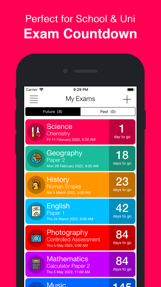 #1. Exam Countdown - School & Uni (iOS) Podle: ROOT38 LIMITED