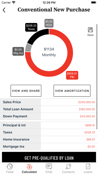 Sports Afield Mortgage Screenshot