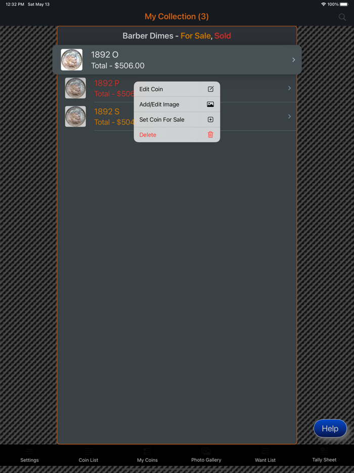 Barber Dime Collection