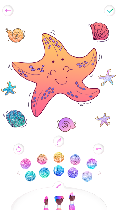 Mermaid coloring book kids Screenshot