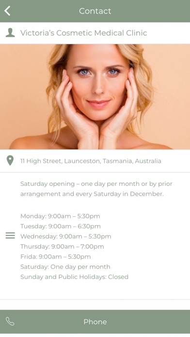 Victoria's Cosmetic Clinic Screenshot